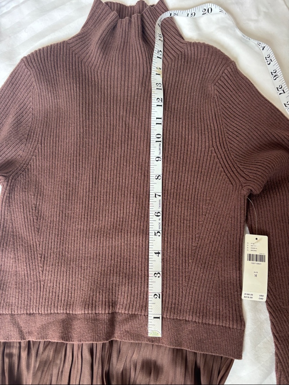 Anthropologie Brown Ribbed-Bodice Maxi Dress with Side Slit - Picture 11 of 14